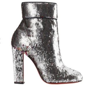 New BARELY USED Christian Louboutin Moulamax Shimmering Boots Size 38.5!!!!!